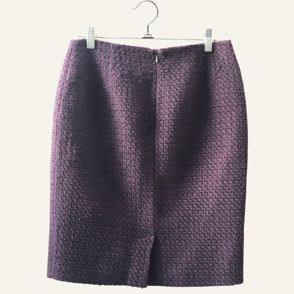 Mario Serrani Purple Knee-Length Pencil Skirt, Size 2 - Picture 6 of 10